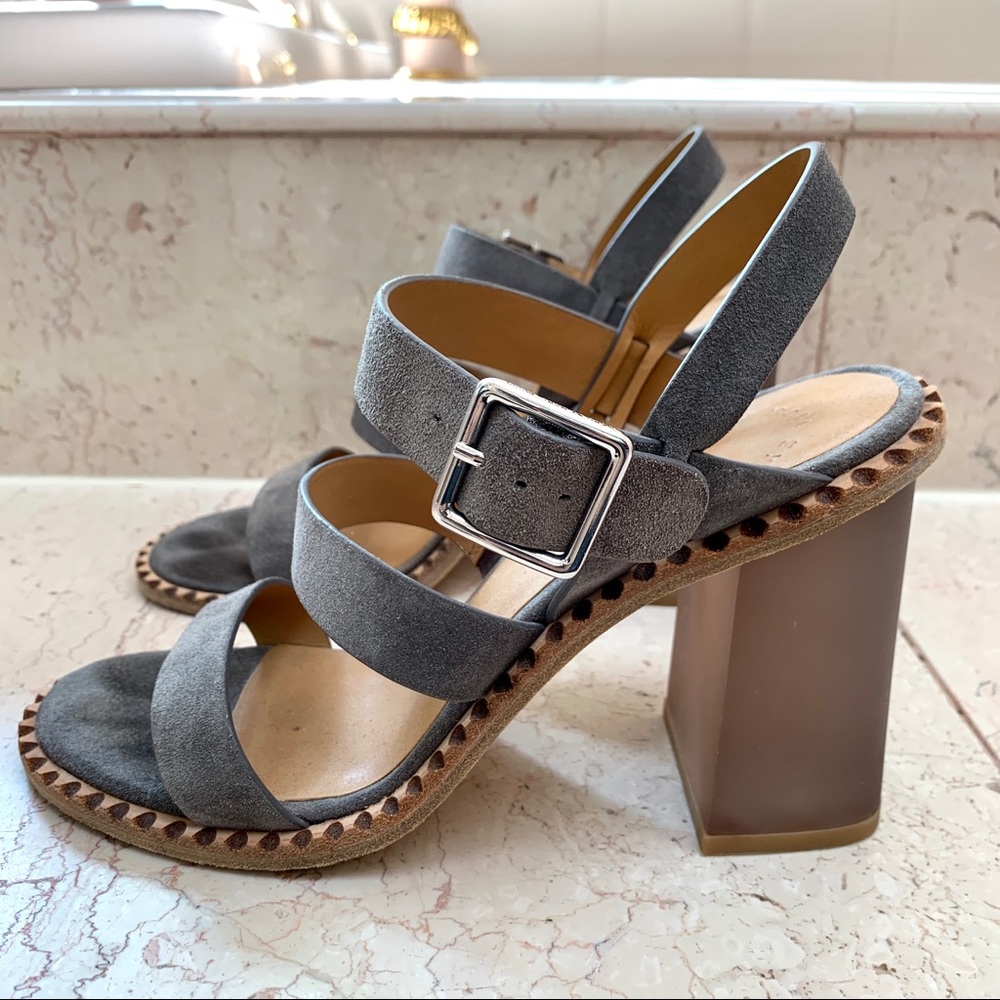 Marc by Marc Jacobs Gray Suede Strappy Sandals